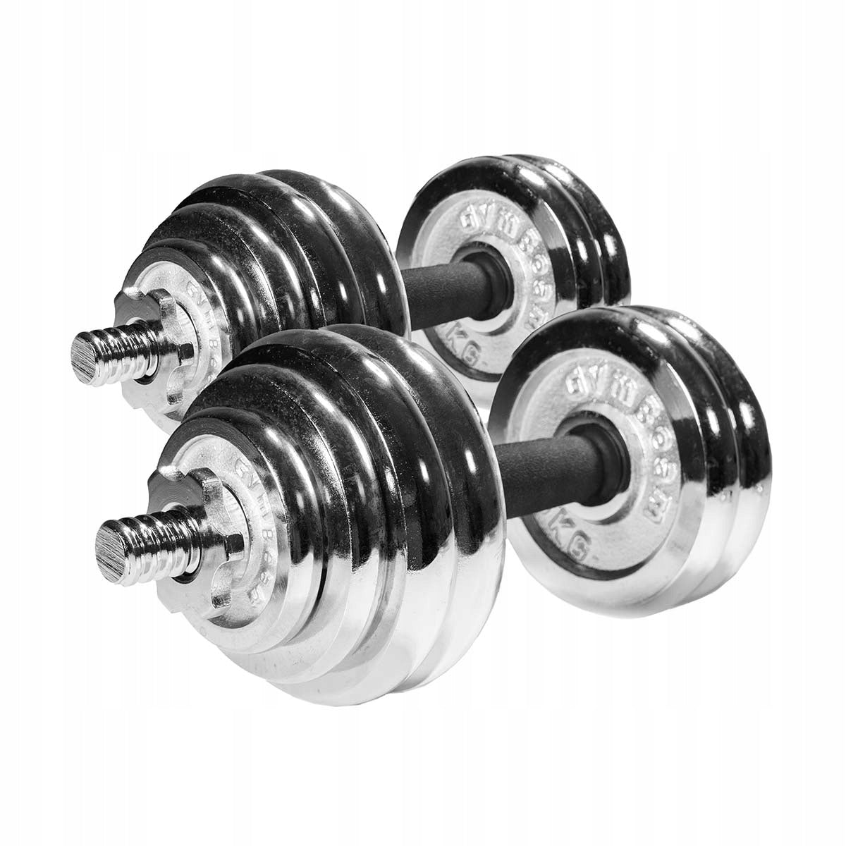 CAST IRON DUMBBELL SET 30 KG LOAD ADJUSTABLE PLATE SET - GymBeam