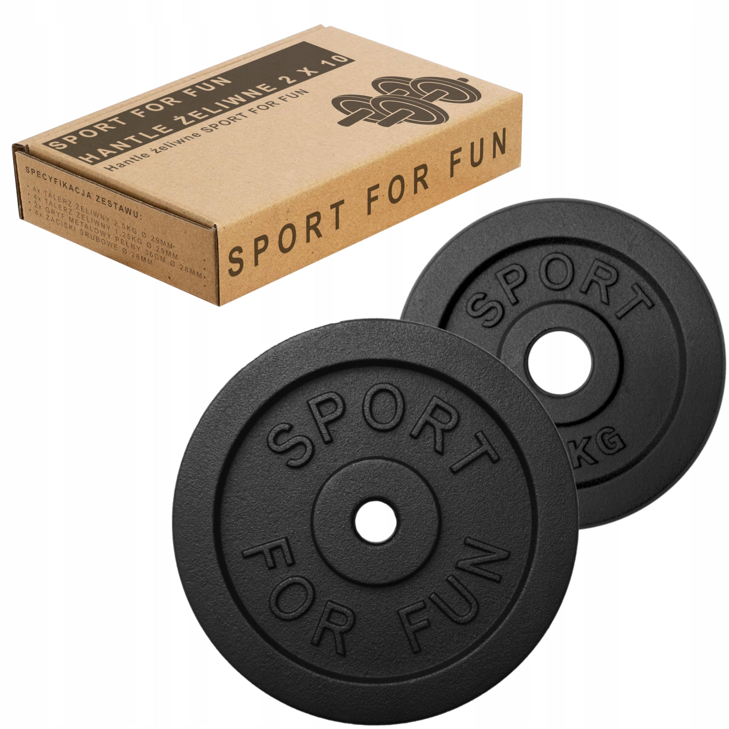 CAST IRON DUMBBELLS 2x10kg adjustable metal necks 28mm load set 20kg Manufacturer code [1X39] - B ( ST )