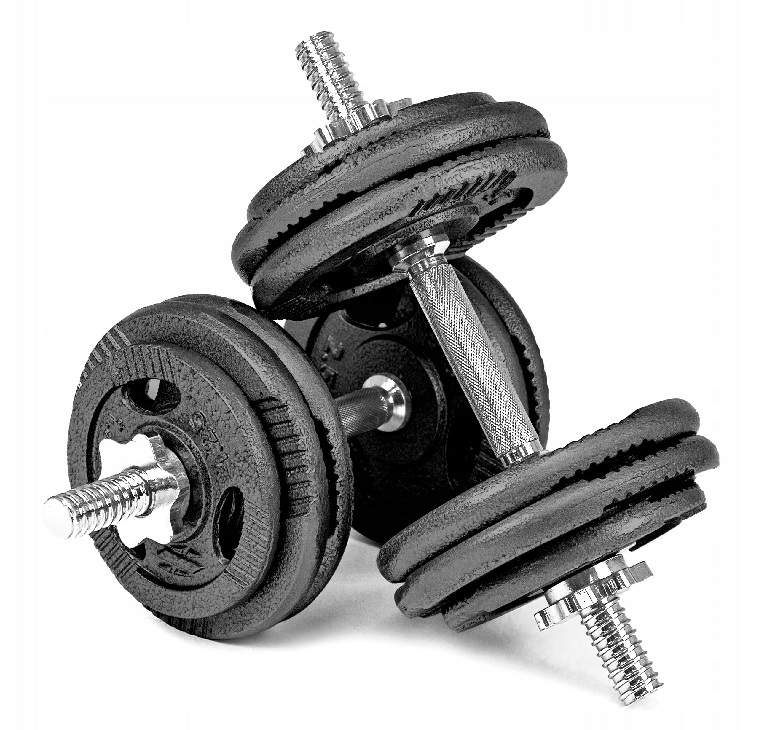 CAST IRON DUMBBELLS 2x15KG adjustable DUMBBELL SET SAPPHIRE load griffins Brand Sapphire