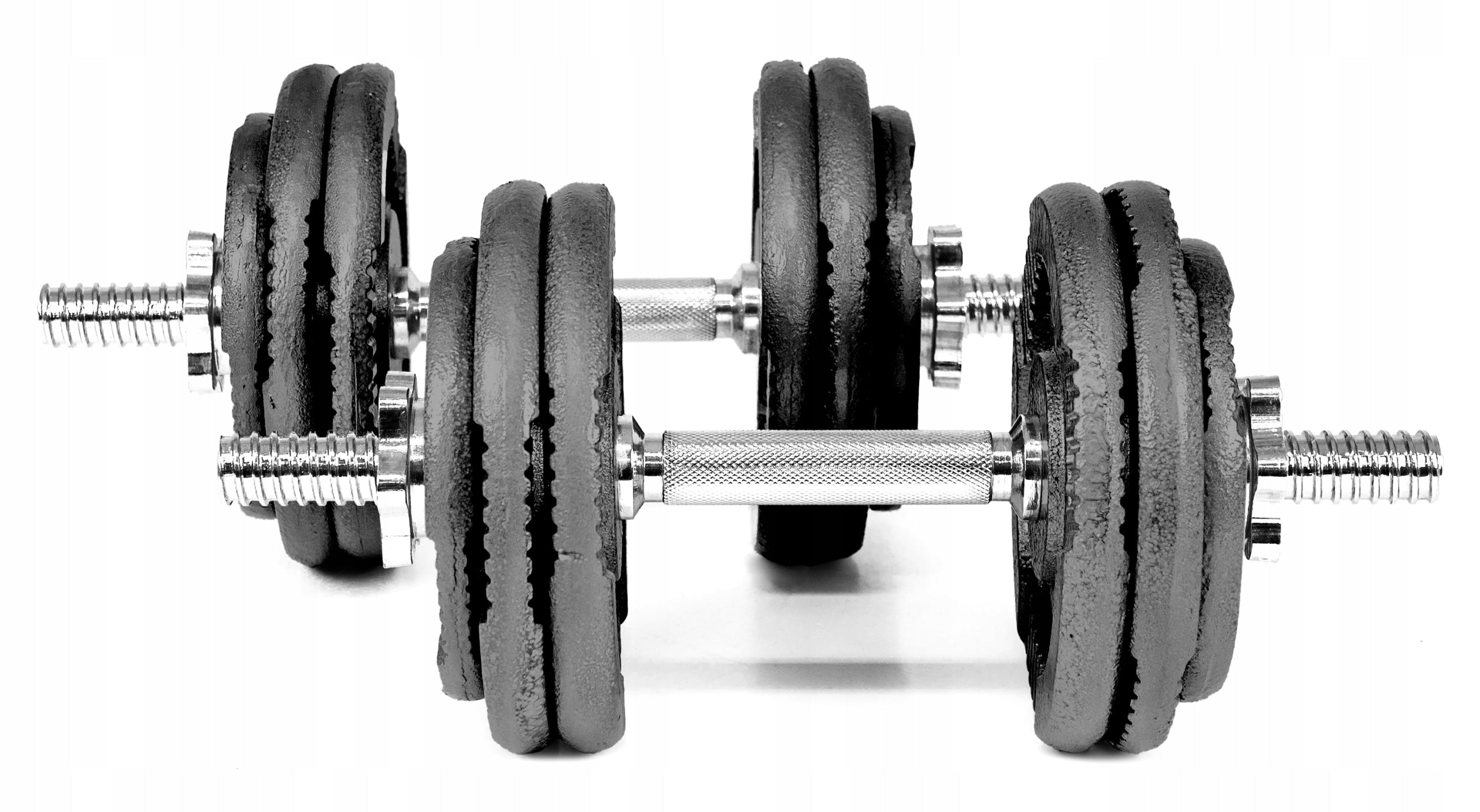 CAST IRON DUMBBELLS 2x15KG adjustable DUMBBELL SET SAPPHIRE load griffins Kind cast iron