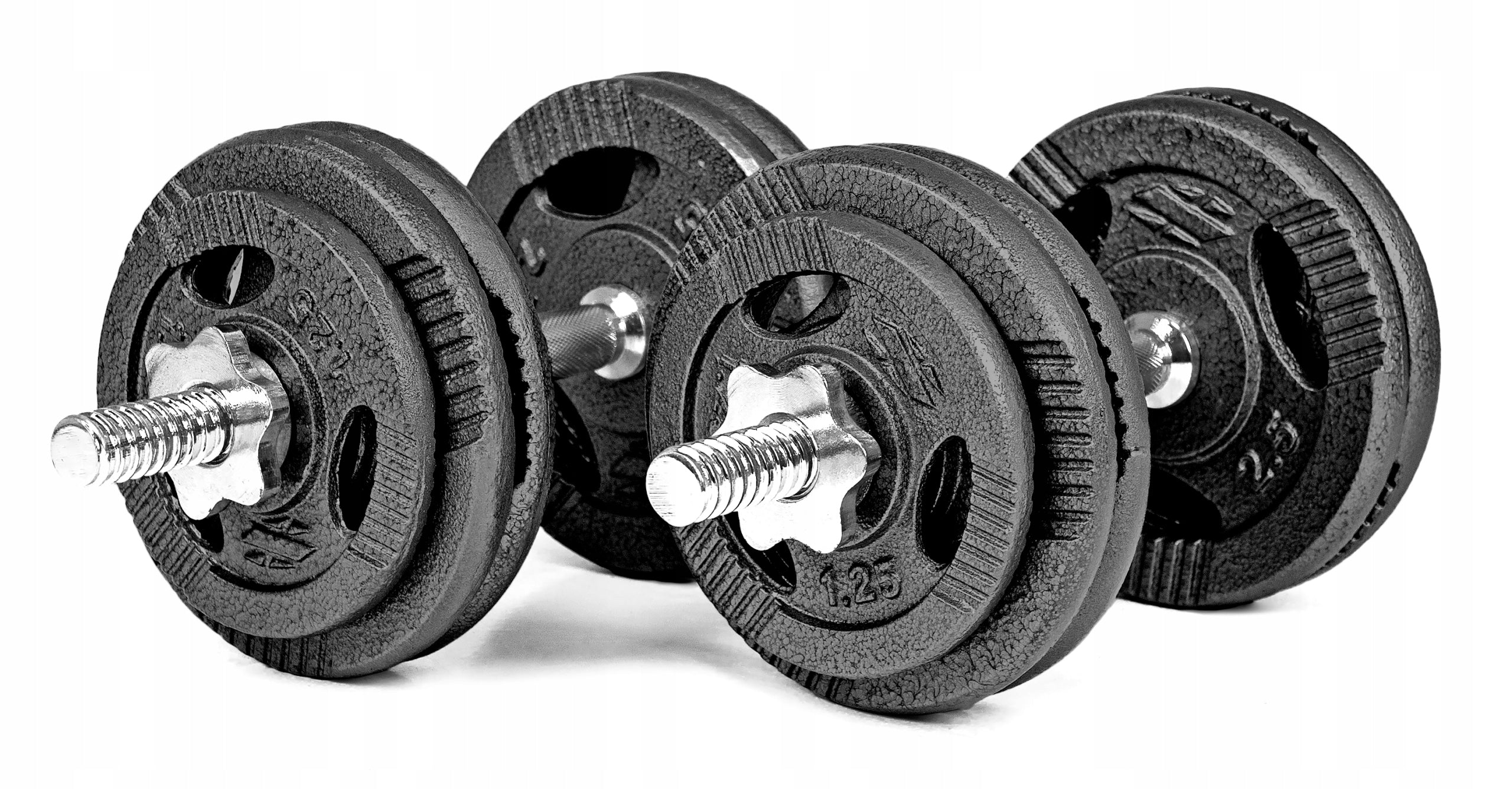 CAST IRON DUMBBELLS 2x15KG adjustable DUMBBELL SET SAPPHIRE load griffins Type adjustable