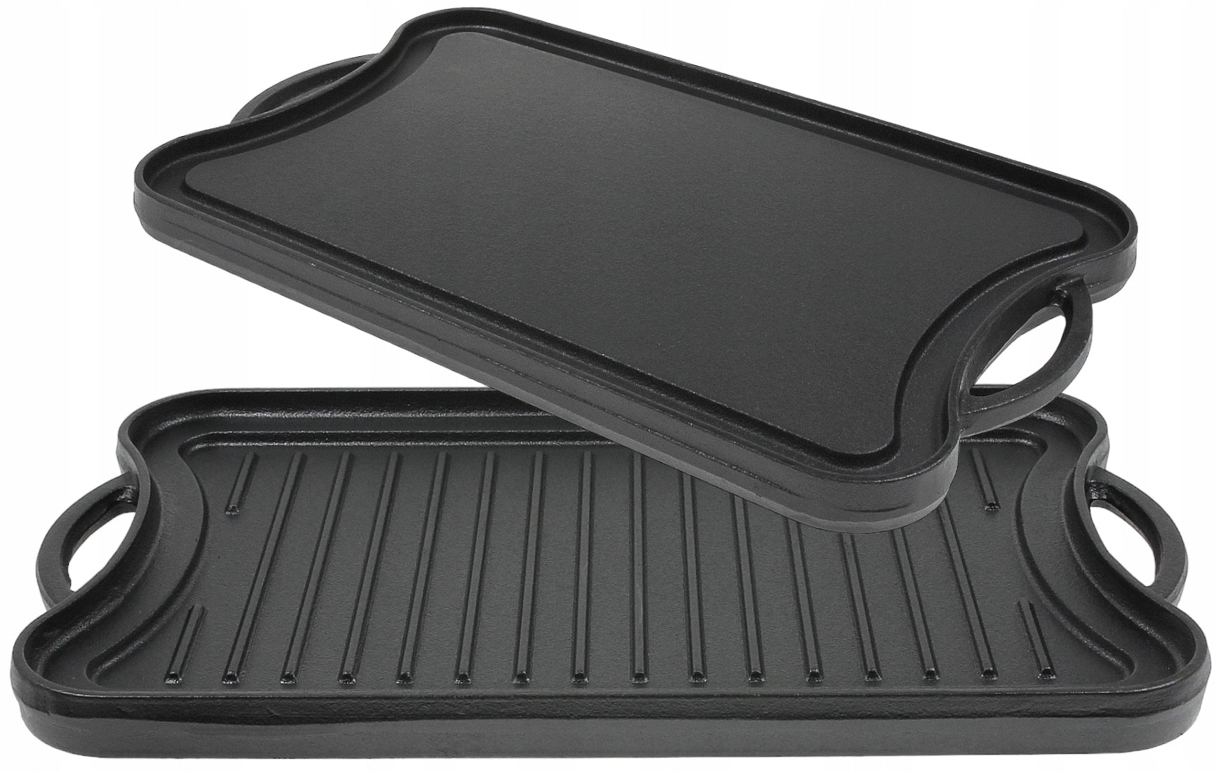 CAST IRON Double Sided Grill Grate Fire Pit Grill Pan 42x26 cm