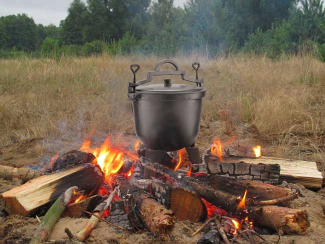 CAST IRON ENAMELLED HUNGARIAN HUNTING POT 10L FOR BONFIRE GRILL EAN (GTIN) 5907371850102