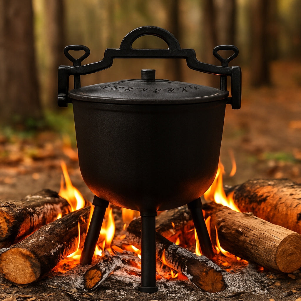CAST IRON HUNGARIAN HUNTING POT FOR ROASTS 10L FIREPLACE GRILL Manufacturer code M90033