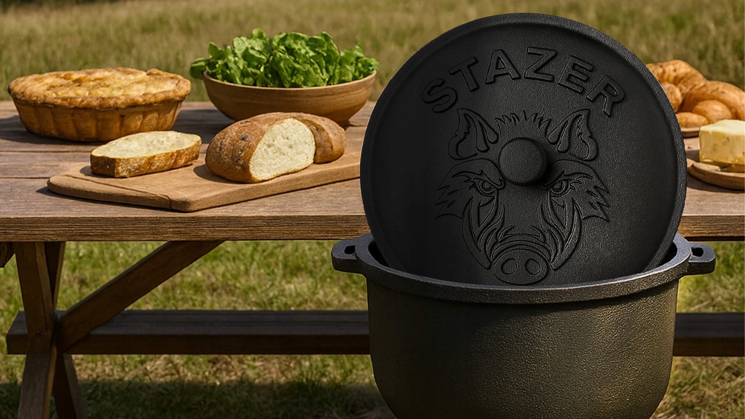 CAST IRON HUNGARIAN HUNTING POT FOR ROASTS 8L FIREPLACE GRILL Additional information enamel coating