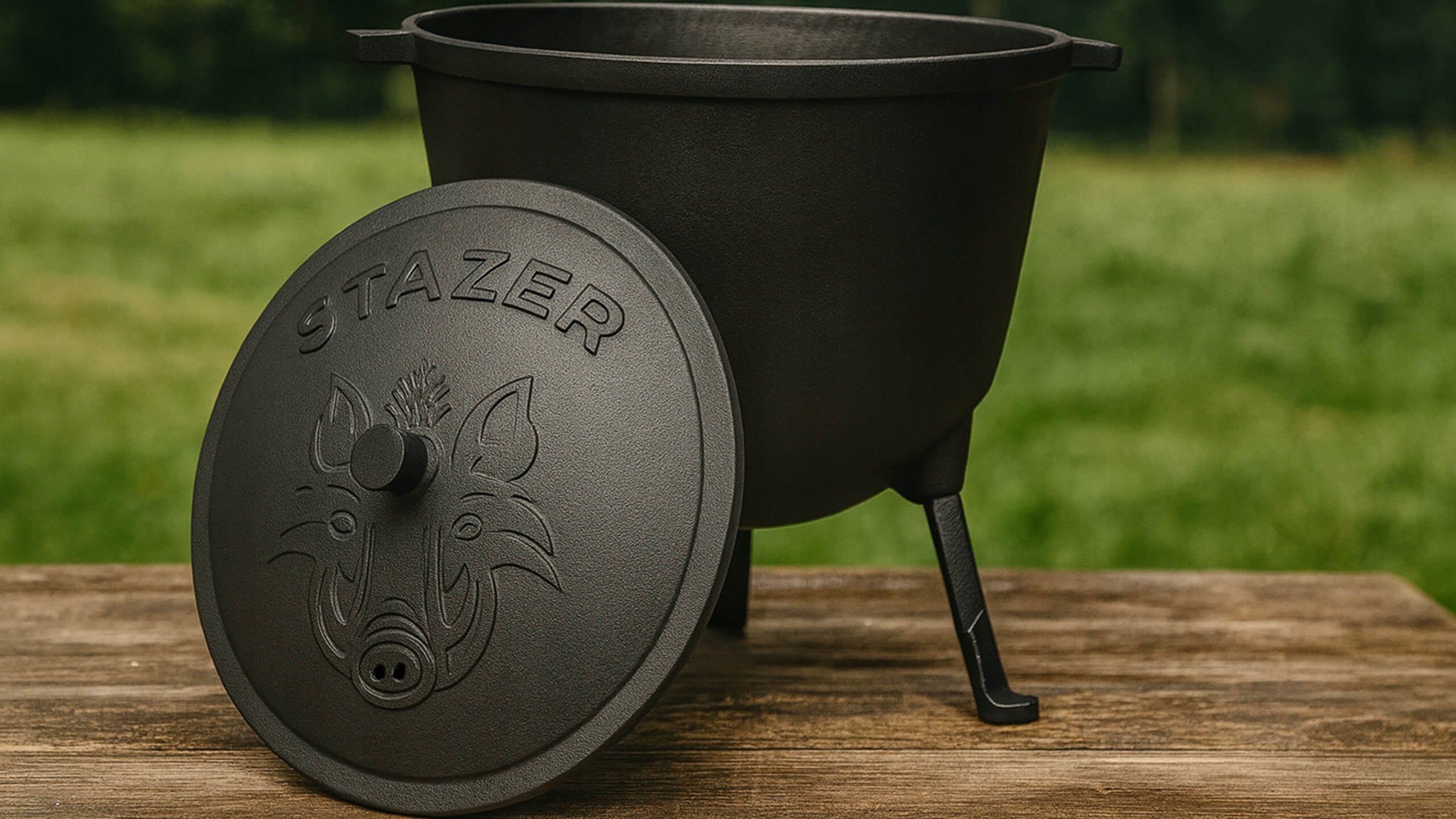 CAST IRON HUNGARIAN HUNTING POT FOR ROASTS 8L FIREPLACE GRILL Manufacturer Stazer