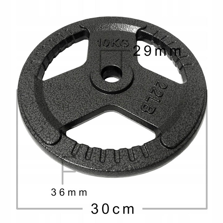 CAST IRON PLATE 10kg handlebar 29mm for dumbbell neck for gym Manufacturer code FORMA-ŻELIWNE-OBCIĄŻENIE-10KG-29MM-CH