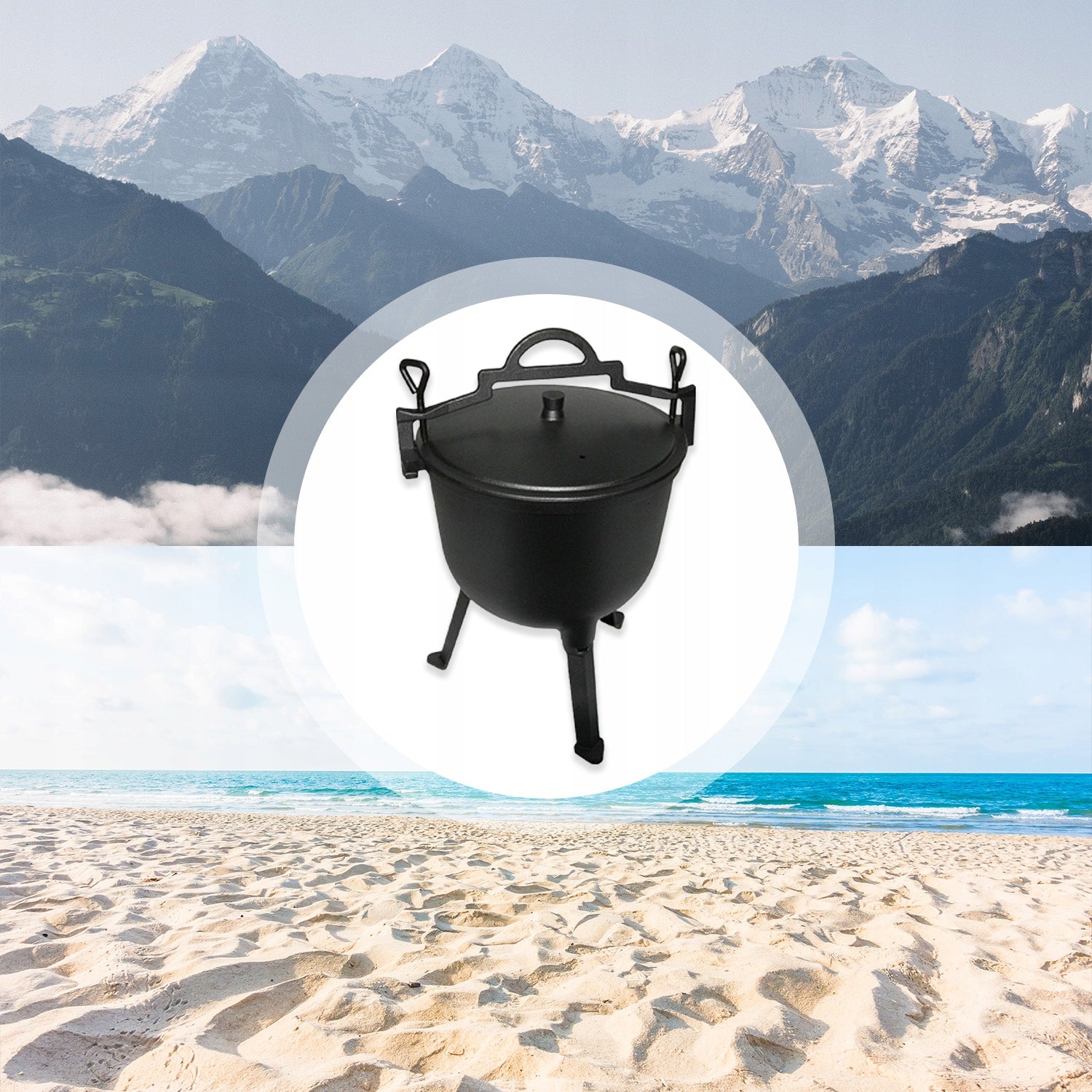 CAST IRON POT HUNGARIAN HUNTING FOR GRILL FIREPLACE ROASTS 8L EAN (GTIN) 5906186340549