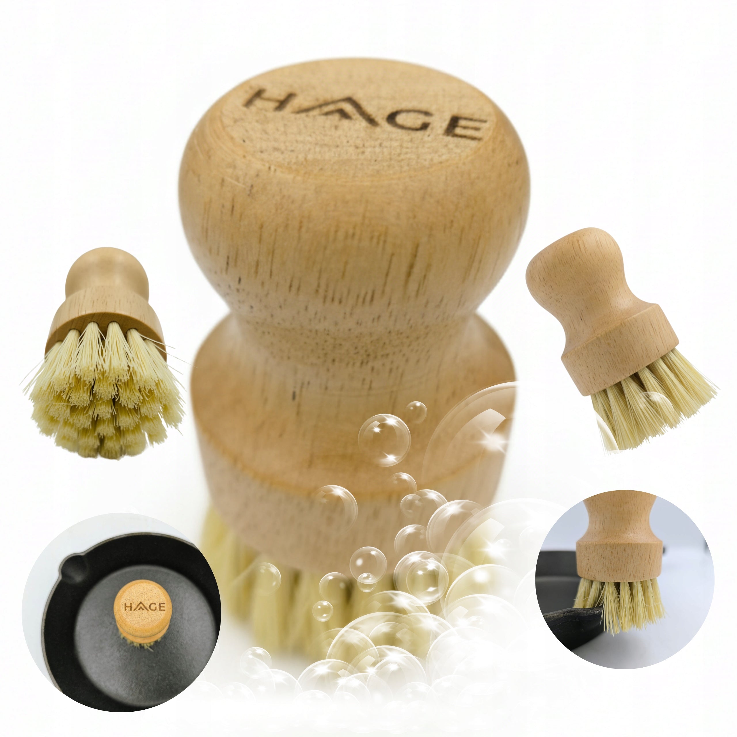 CAST IRON SCRUBBING CLEANING BRUSH FOR CAST IRON PAN POTS