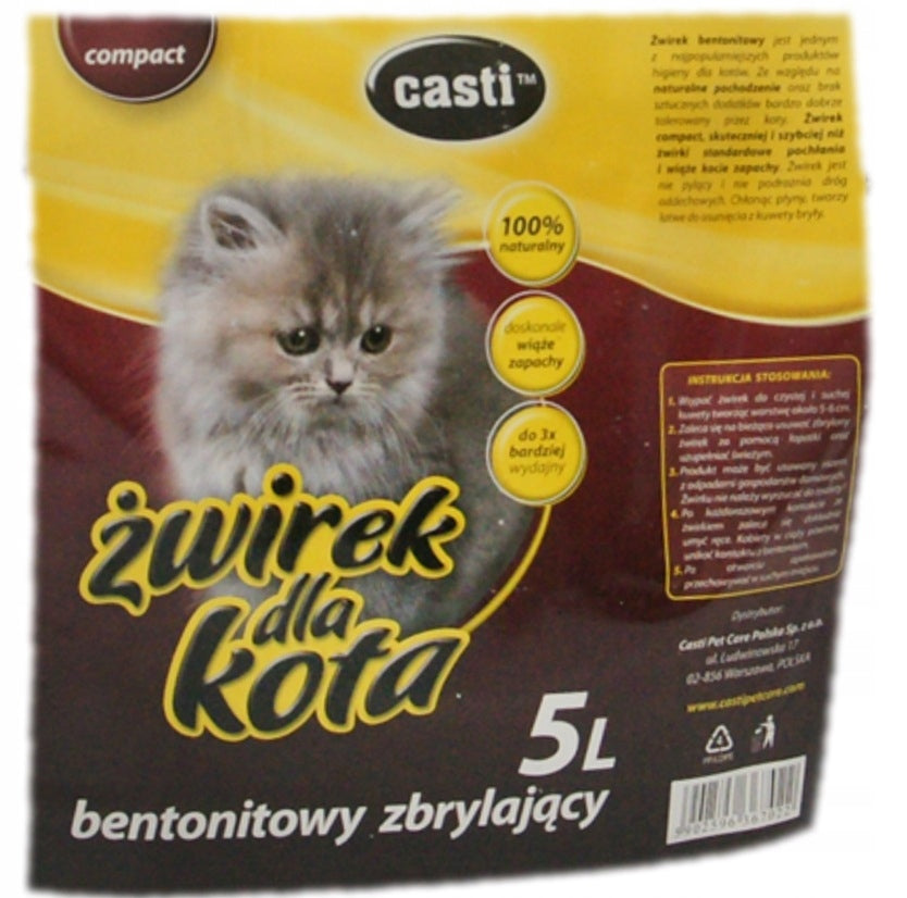 CASTI Bentonite Litter Compact 5 L Brand Casti Pet Care