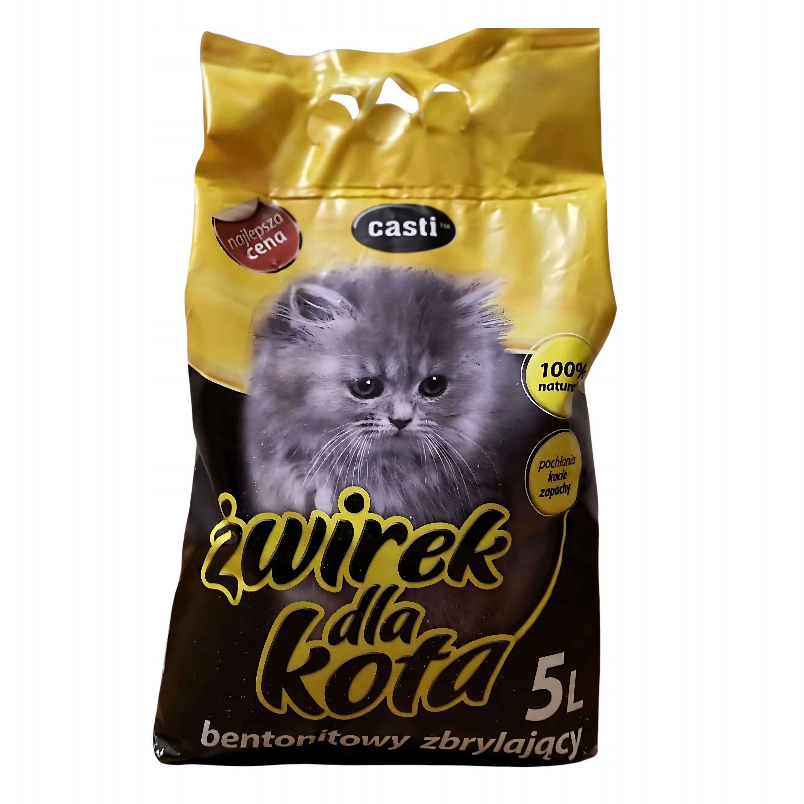 CASTI CAT LITTER BENTONITE CLUMPING UNSCENTED FOR LITTER BOX 5 L EAN (GTIN) 5902596366148
