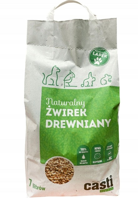 CASTI Wooden Cat Litter 7L Natural Eco-Friendly Super Absorbent