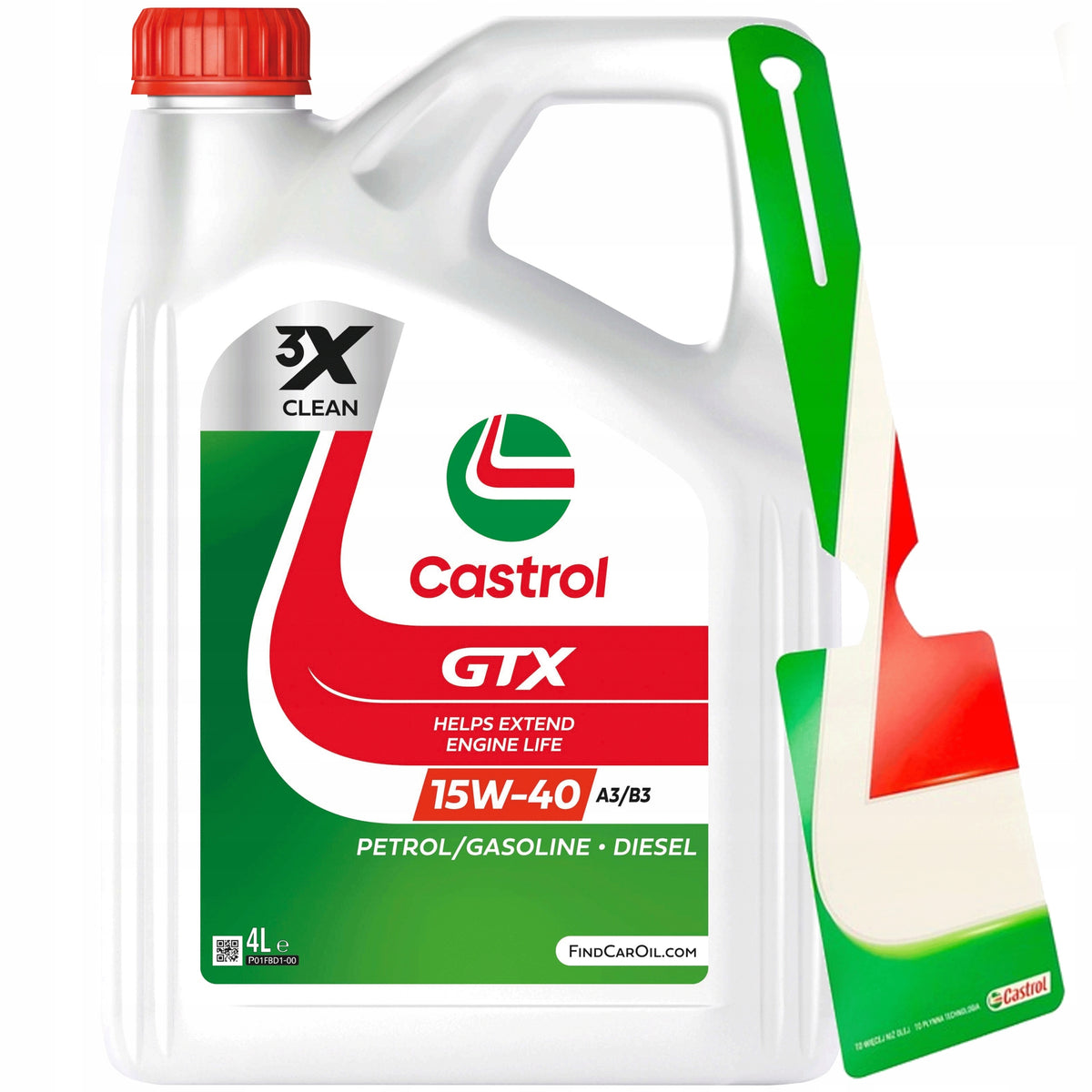 CASTROL OIL GTX 15W-40 4L A3/B3 + pendant