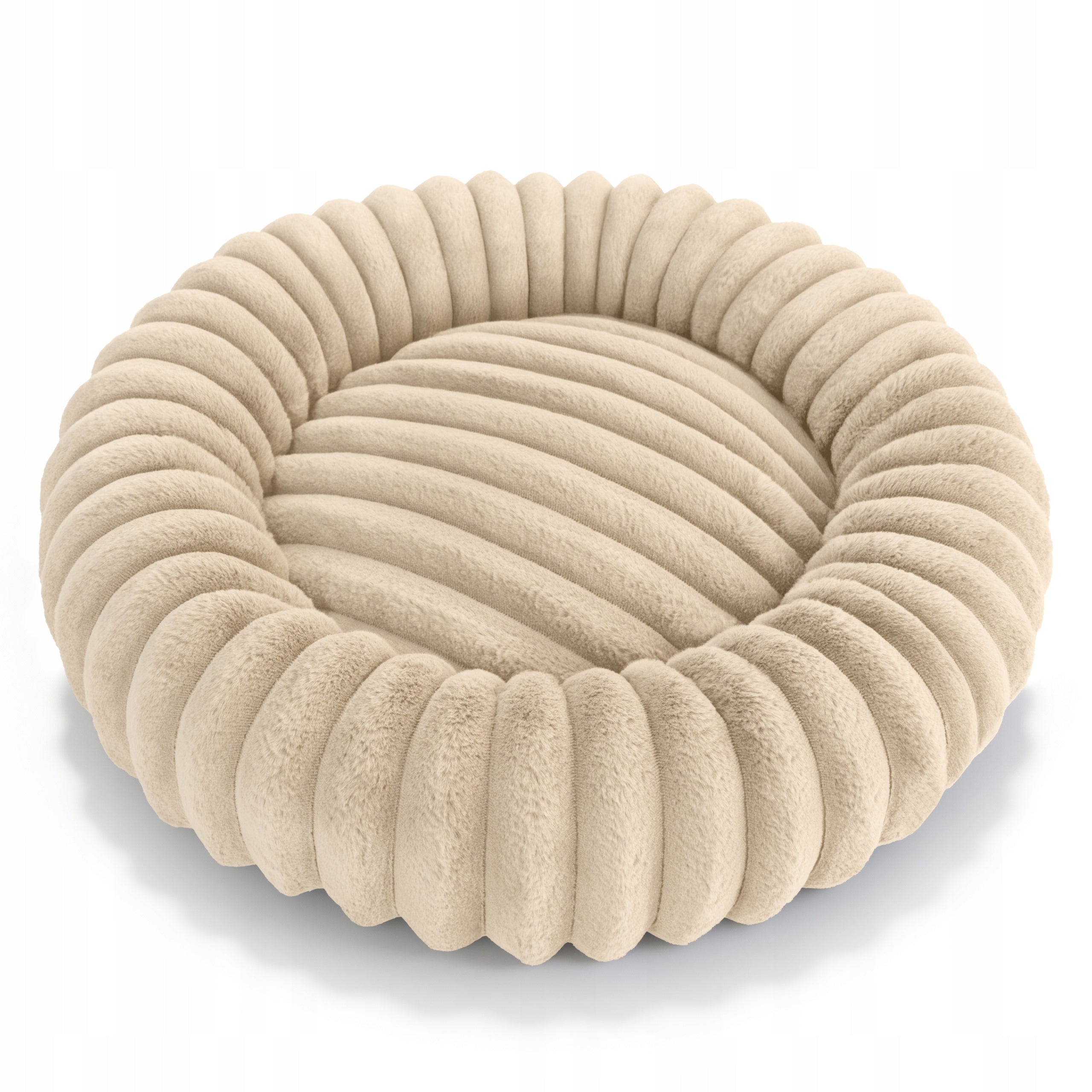 CAT AND DOG BED ROUND 60 CM SOFT ENVELOPING RABBIT FUR Packaging status original