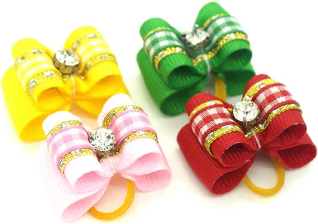 CAT AND DOG COLLAR 10 PCS HALLOWEEN BOW ACCESSORIES