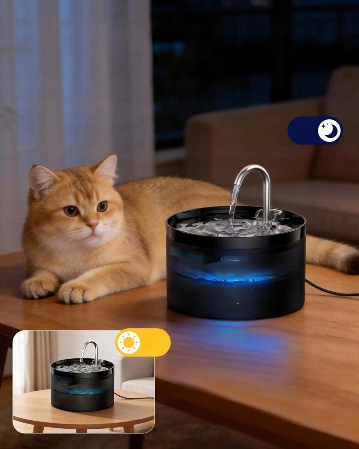 CAT AND DOG FOUNTAIN 2L AUTOMATIC LED DRINKER WITH FILTERS Packaging status original