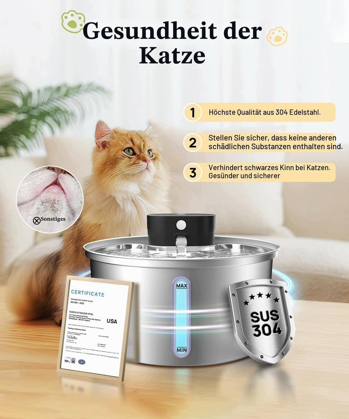 CAT AND DOG FOUNTAIN LARGE WATER BOWL WIRELESS 5000mAh DISPENSER Packaging status original