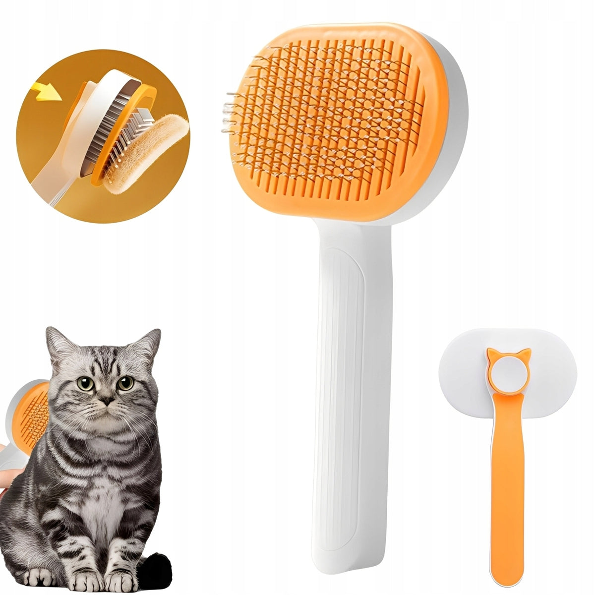 CAT AND DOG GROOMING BRUSH REMOVES LOOSE FUR