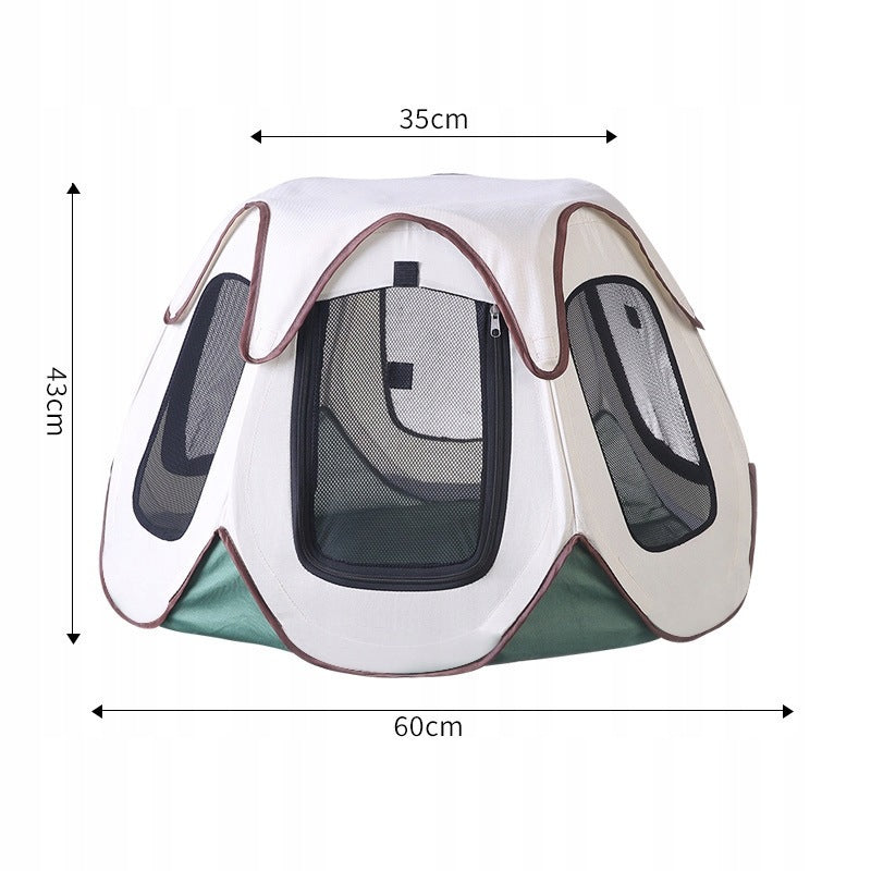 CAT AND DOG HOUSE TRANSPORT TENT CAGE MADE OF BREATHABLE FABRIC Packaging status original