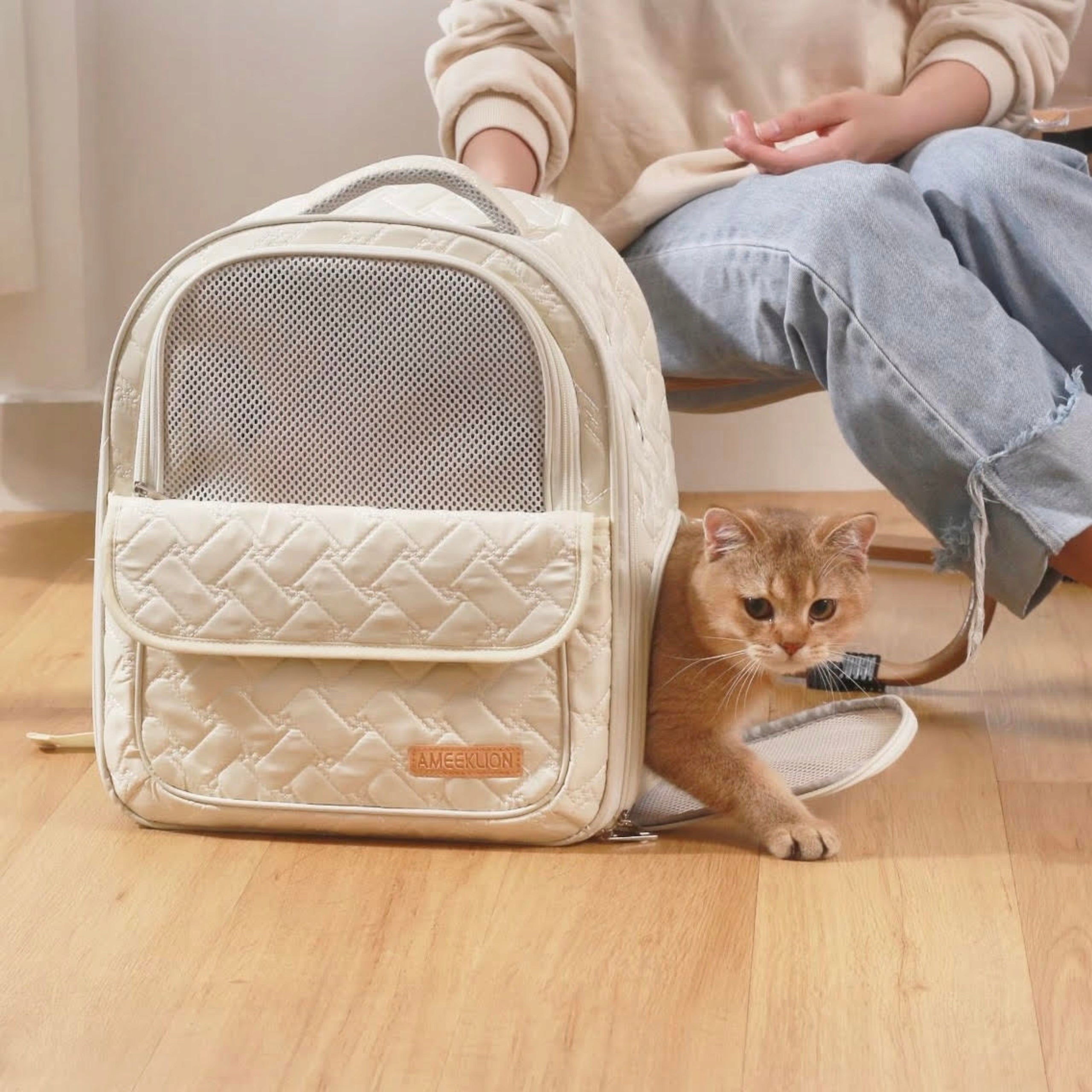 CAT BACKPACK BAG TRANSPORTER FOR CARRYING SMALL ANIMALS SIEMIEC Manufacturer code TORBA TRANSPORTER DLA KOTA