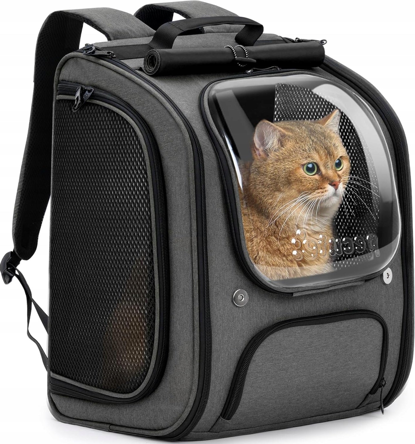 CAT BACKPACK BUBBLE BAG GREY