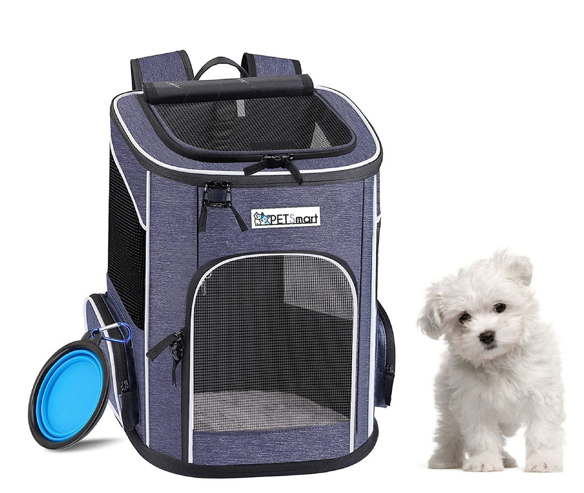 CAT BACKPACK DOG Transporter Bag LARGE Build type to be worn on the back for carrying on the shoulder for hand carrying top opening front or side opening locked