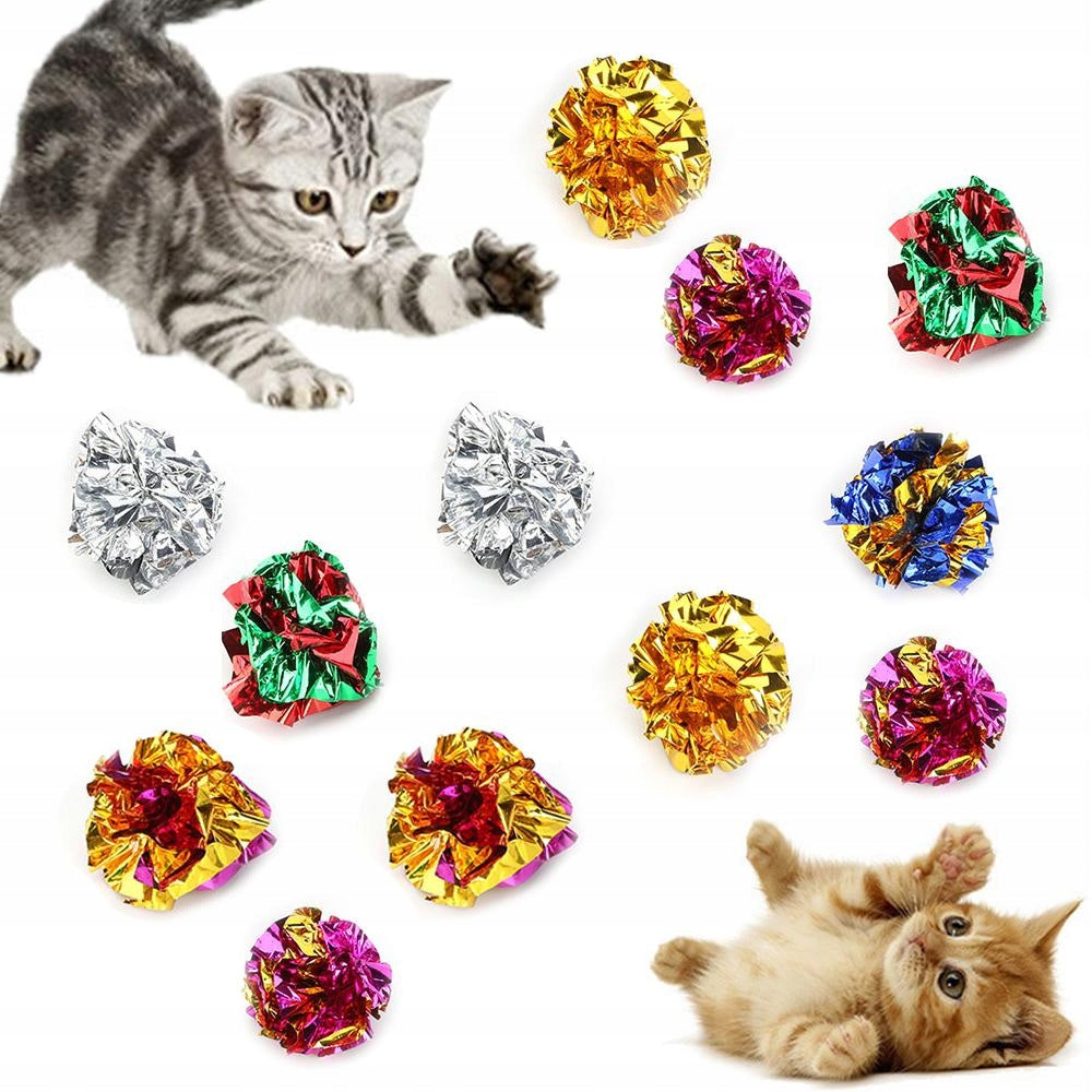 CAT BALL 12 PCS FOIL NAIL POLISH RUSTLE