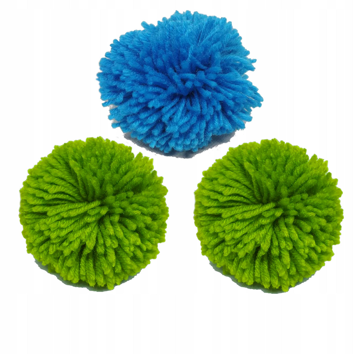 CAT BALL SOFT FLUFFY WOOL HAIRY POMPOMS 3 PIECES