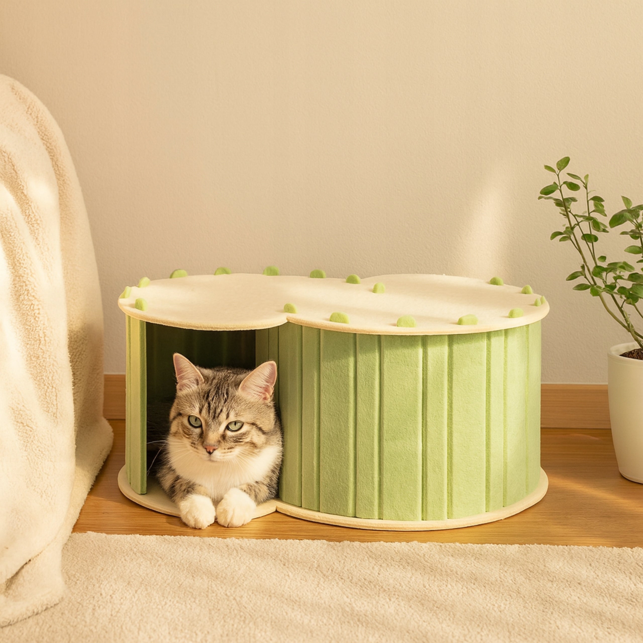 CAT BED BOOTH COTTAGE 58x39x29 cm WILL FIT TWO CATS SIEMIEC Length 58 cm