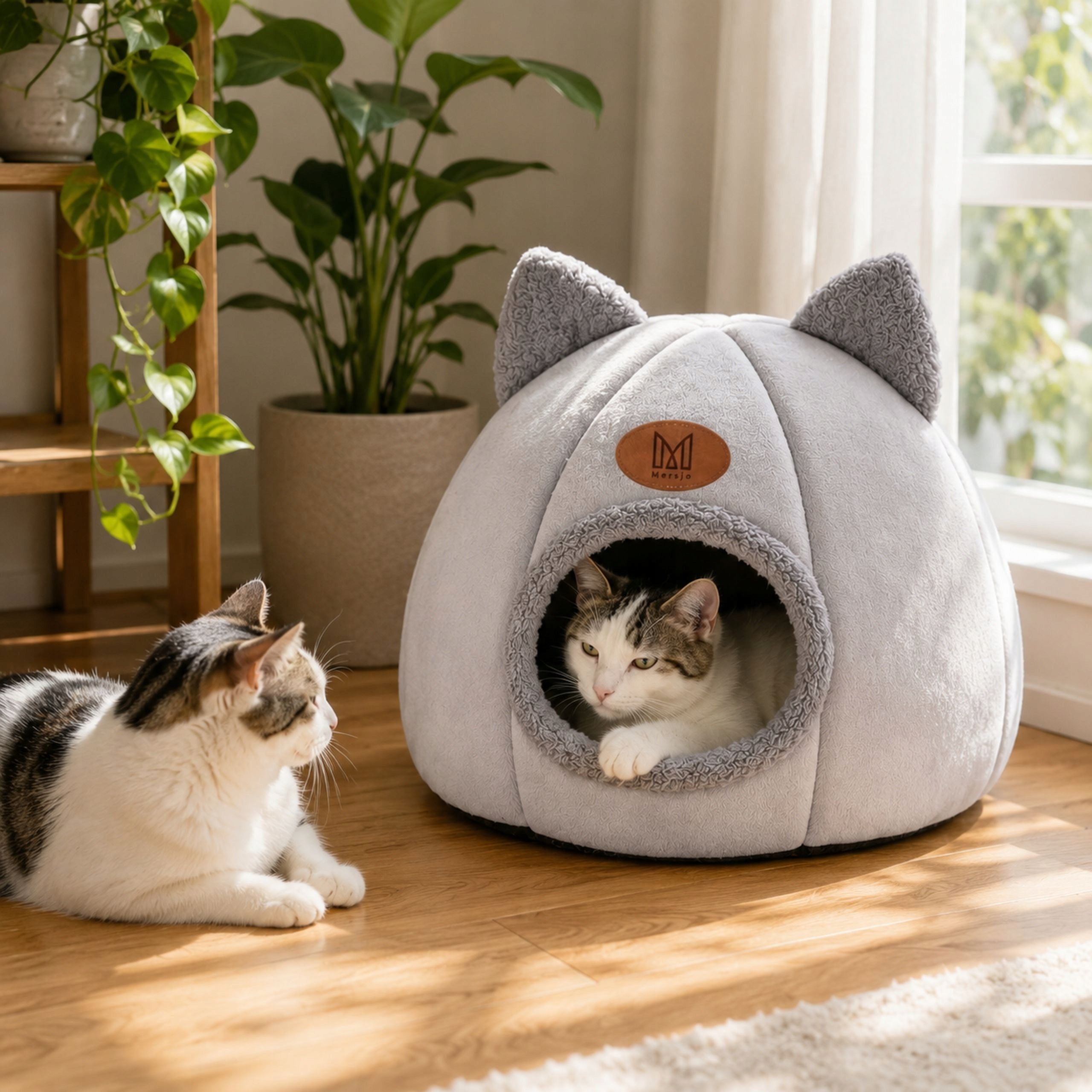 CAT BED COTTAGE BOOTH PLUSH SOFT BEDDING Brand no brand
