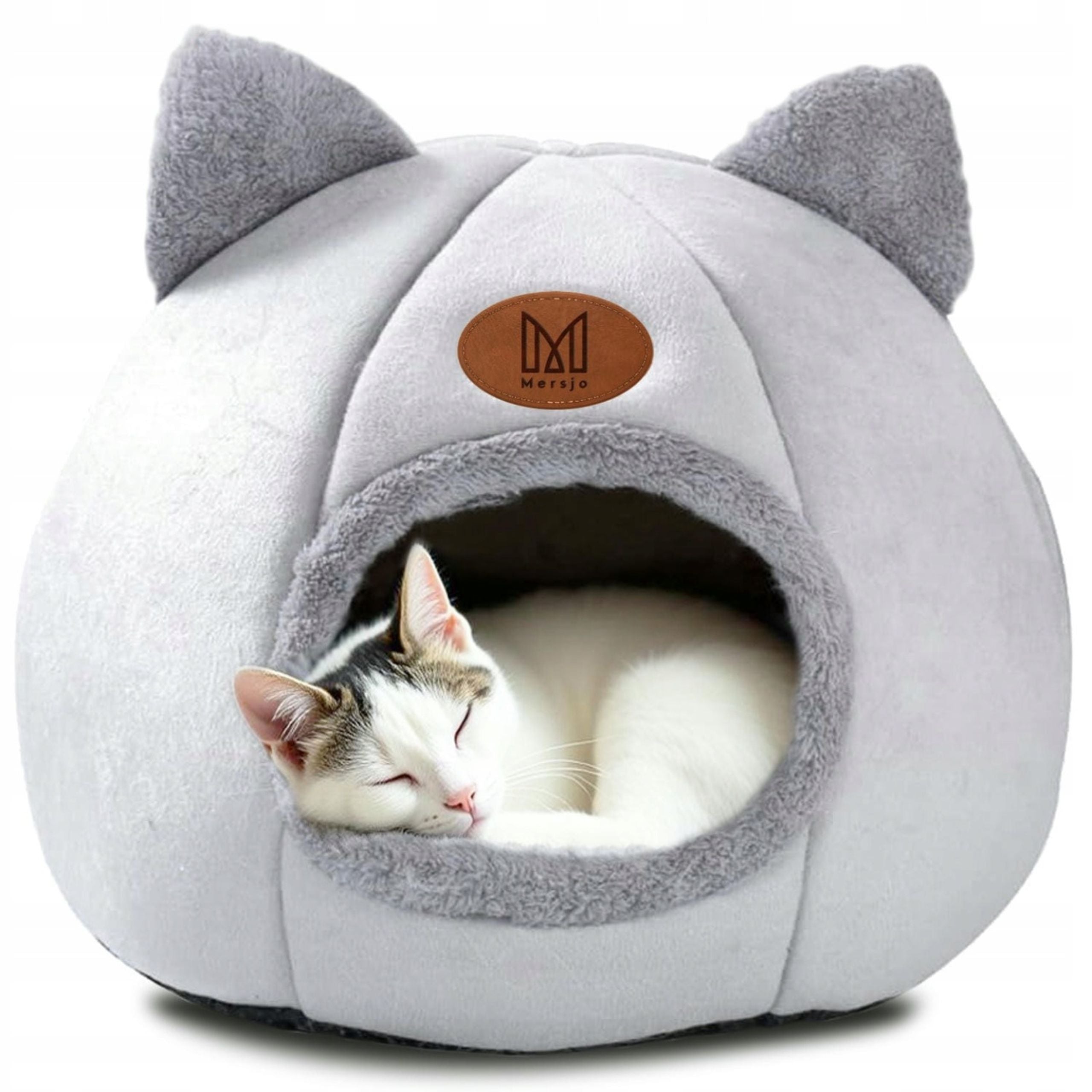 CAT BED COTTAGE BOOTH PLUSH SOFT BEDDING Manufacturer code DOMEK DLA KOTA SZARY