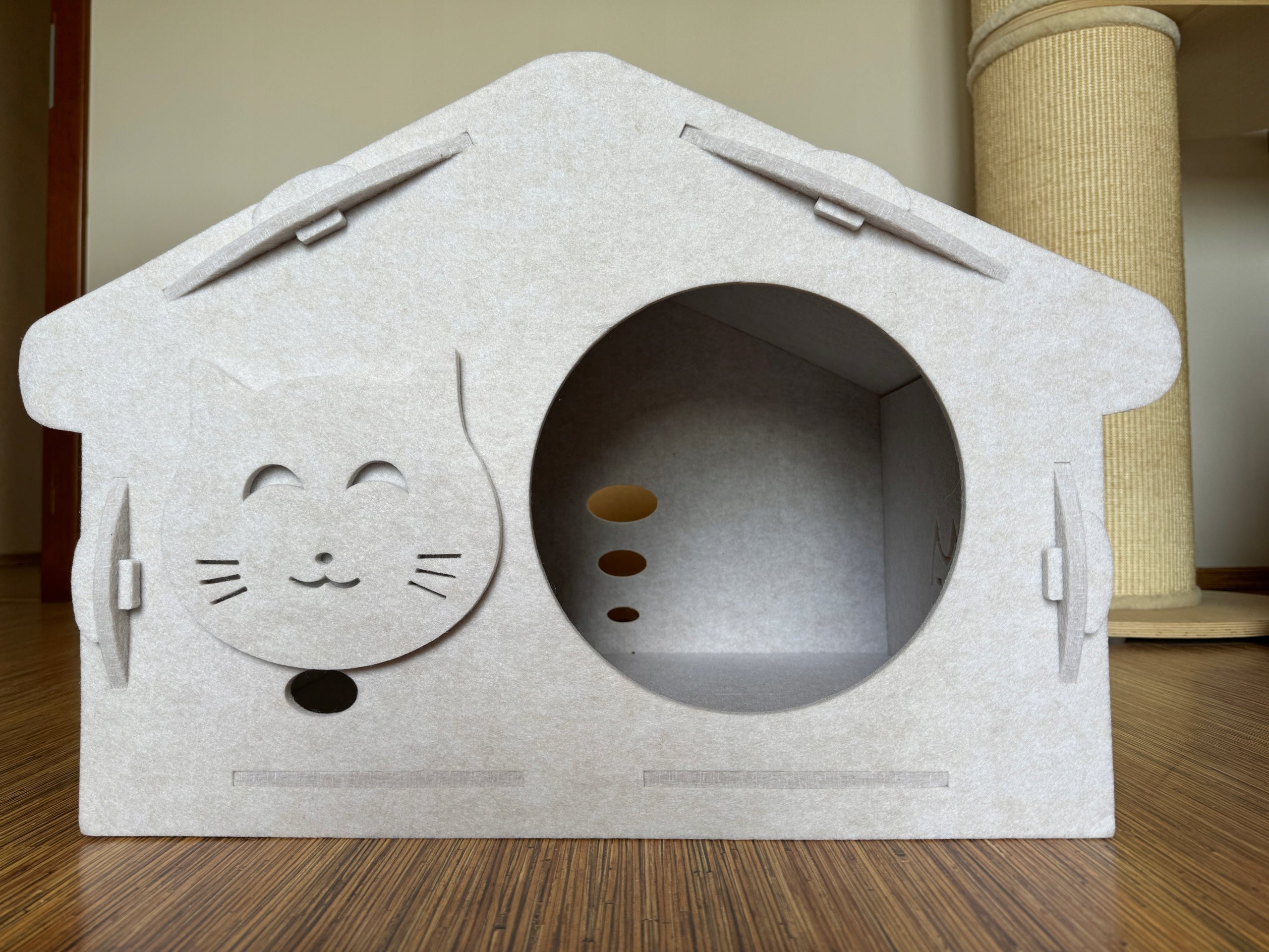 CAT BED COTTAGE BOOTH XL FELT Kind cat house