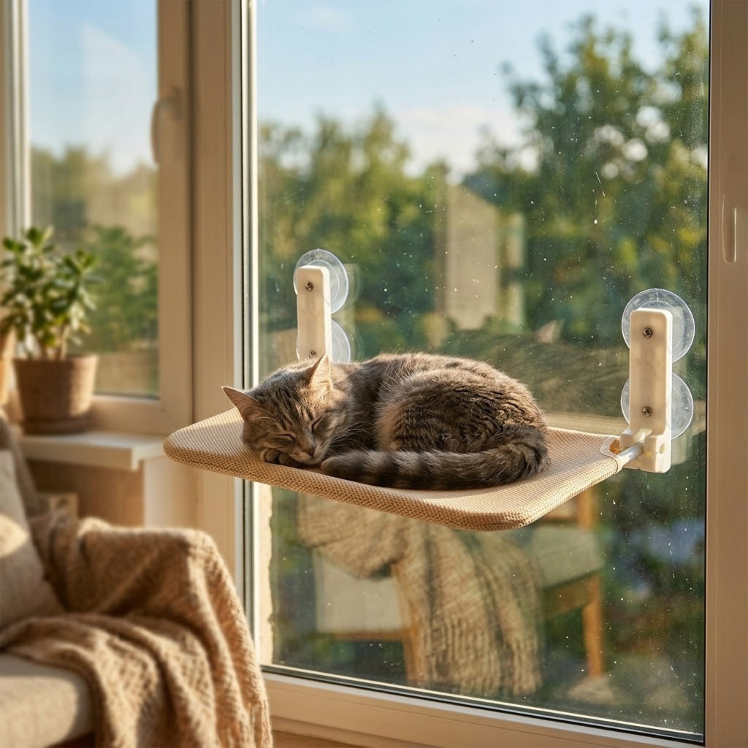 CAT BED FOR WINDOW - HAMMOCK 52x30 FOR OBSERVING THE ENVIRONMENT SIEMIEC Packaging status original