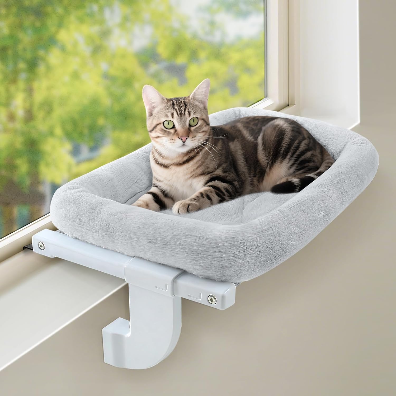 CAT BED FOR WINDOW HAMMOCK RADIATOR 18KG WITHOUT DRILLING Mounting location attached to glass