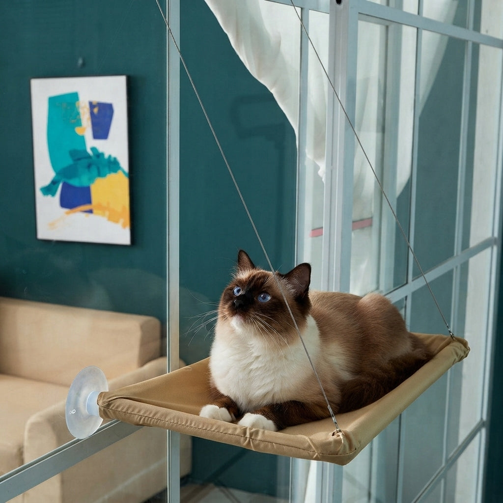 CAT BED FOR WINDOW SHELF WINDOW HAMMOCK WITH SUCTION CUPS 55X32 CM Brand no brand