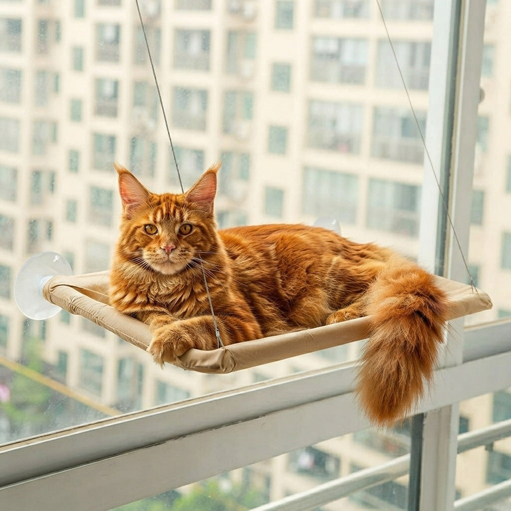 CAT BED FOR WINDOW SHELF WINDOW HAMMOCK WITH SUCTION CUPS 55X32 CM Packaging status original