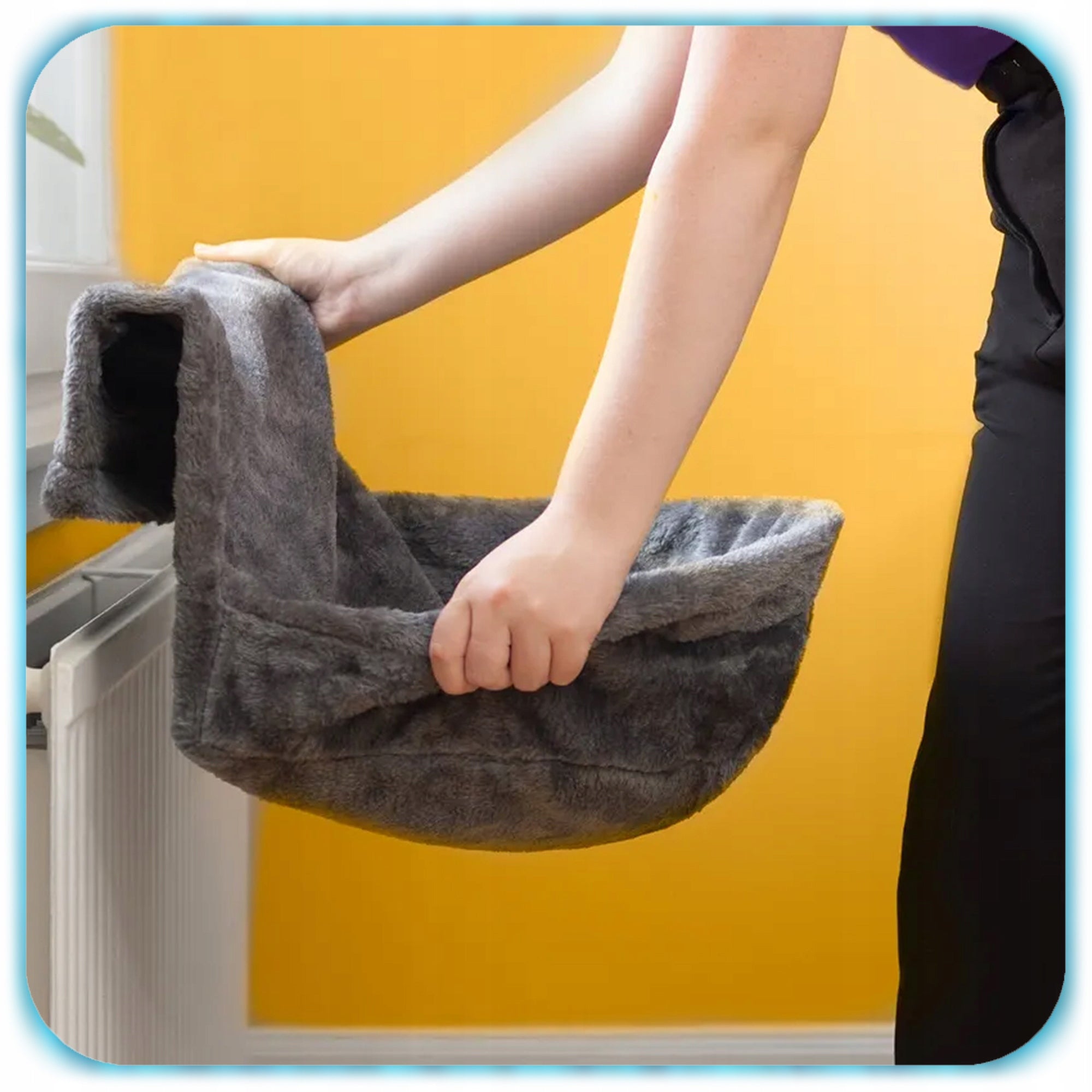 CAT BED HANGING RADIATOR HEATER HAMMOCK PLUSH BED 47x40 Brand no brand