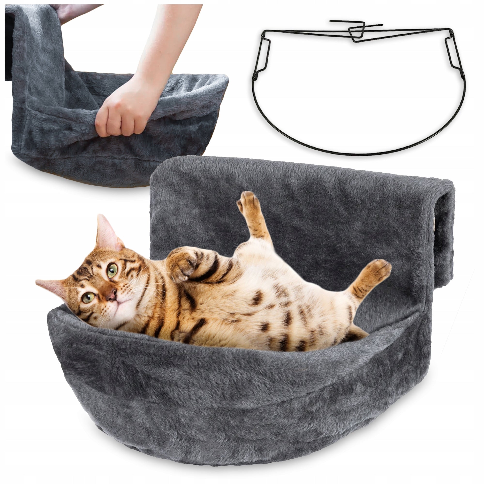 CAT BED HANGING RADIATOR HEATER HAMMOCK PLUSH BED 47x40