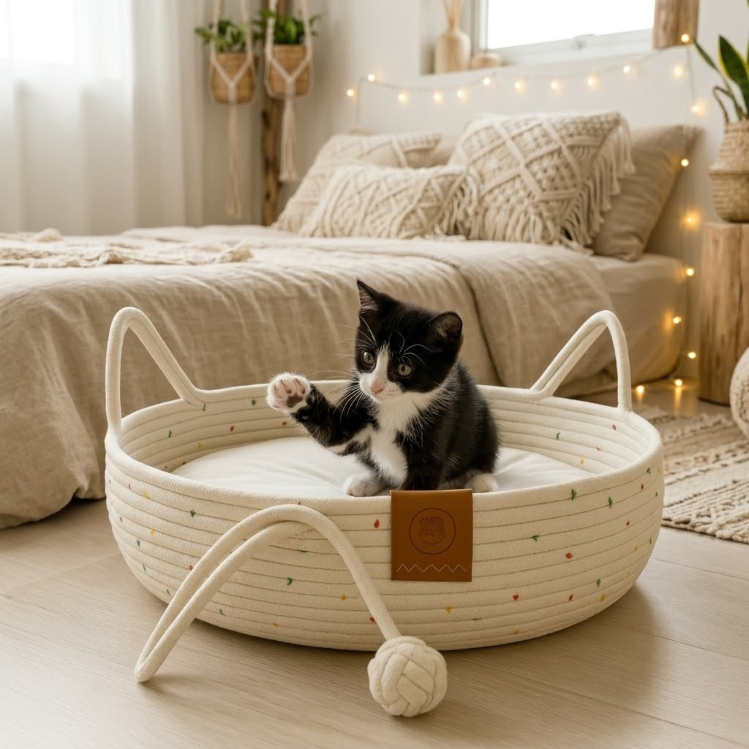 CAT BED LARGE 46X46 CM + SOFT BED / PILLOW SIEMIEC Packaging status original