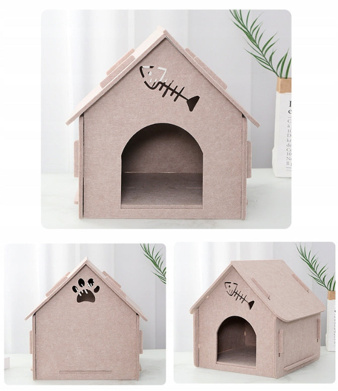 CAT BED SMALL DOG HOUSE BOOTH FELT TENT TIPI Brand no brand