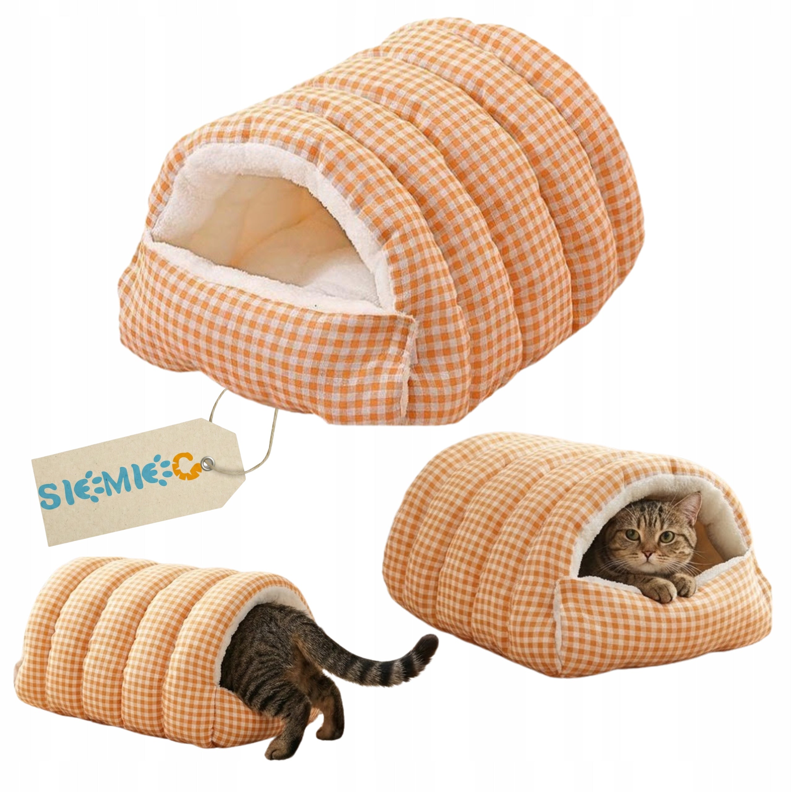 CAT BED SMALL DOG PREMIUM COMFORTABLE 55x35 DIFFERENT COLORS SIEMIEC