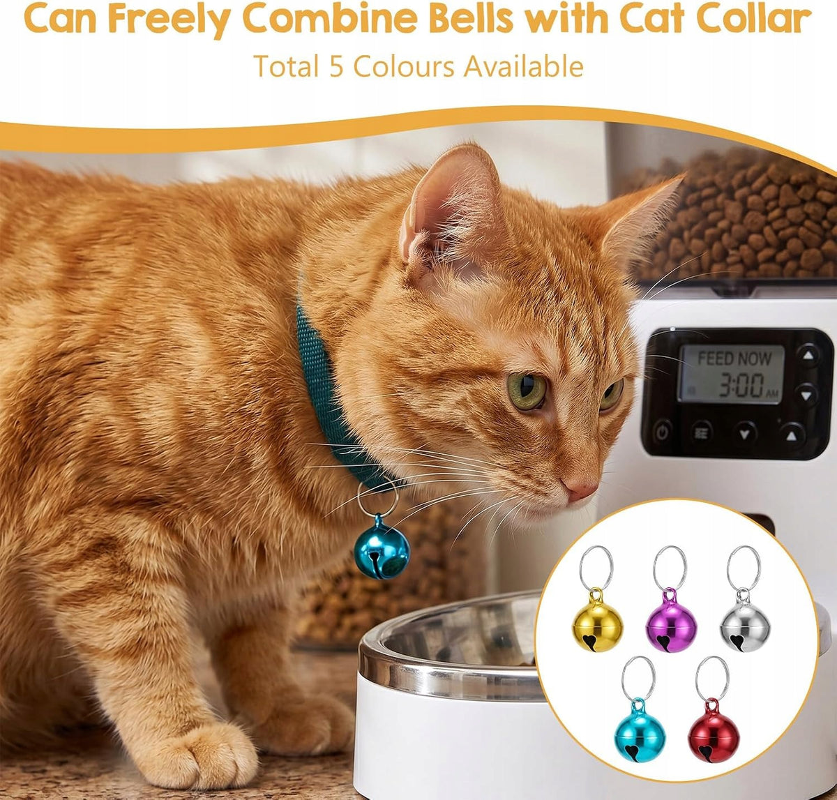 CAT BELLS 15 PCS WITH KEY RING FOR COLLAR Manufacturer code DZWONKI KOTA OBROŻA KLUCZE ZESTAW 15 SZT