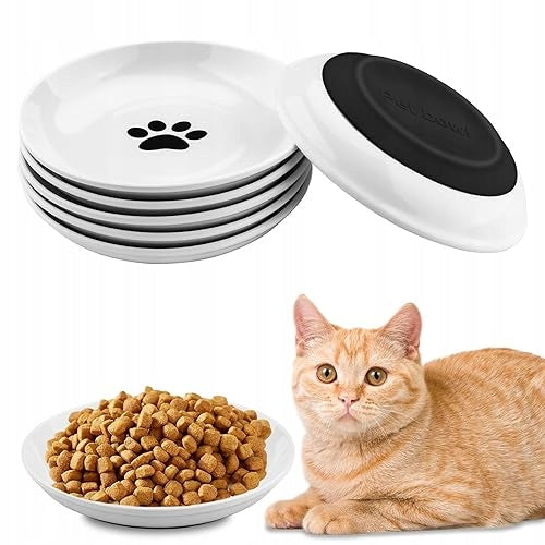 CAT BOWL CERAMIC NON-SLIP SILICONE FEEDER 6 PIECES Silicone