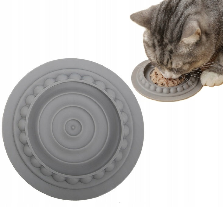 CAT BOWL FOOD SLOWING BOWL LICKING MAT FLAT