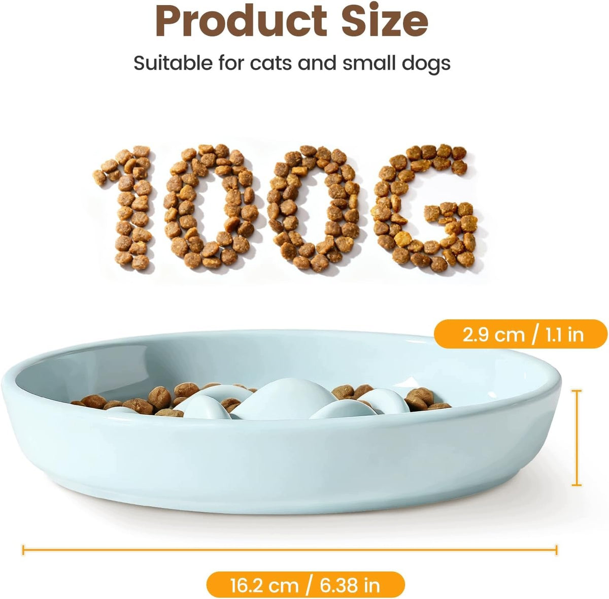 CAT BOWL SLOW FOOD CERAMICS AGAINST VOMITING Brand no brand