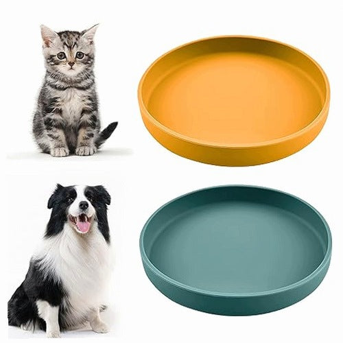 CAT BOWLS SILICONE FLAT OVAL SET OF 2 FEED