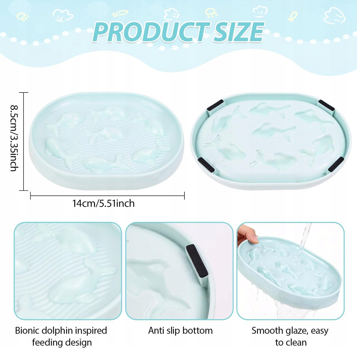 CAT BOWLS SLOWING DOWN FOOD 2 PACK OVAL NON-SLIP Manufacturer code MISKI DLA KOTA SPOWALNIAJĄCE JE STREFAZAKUPÓW