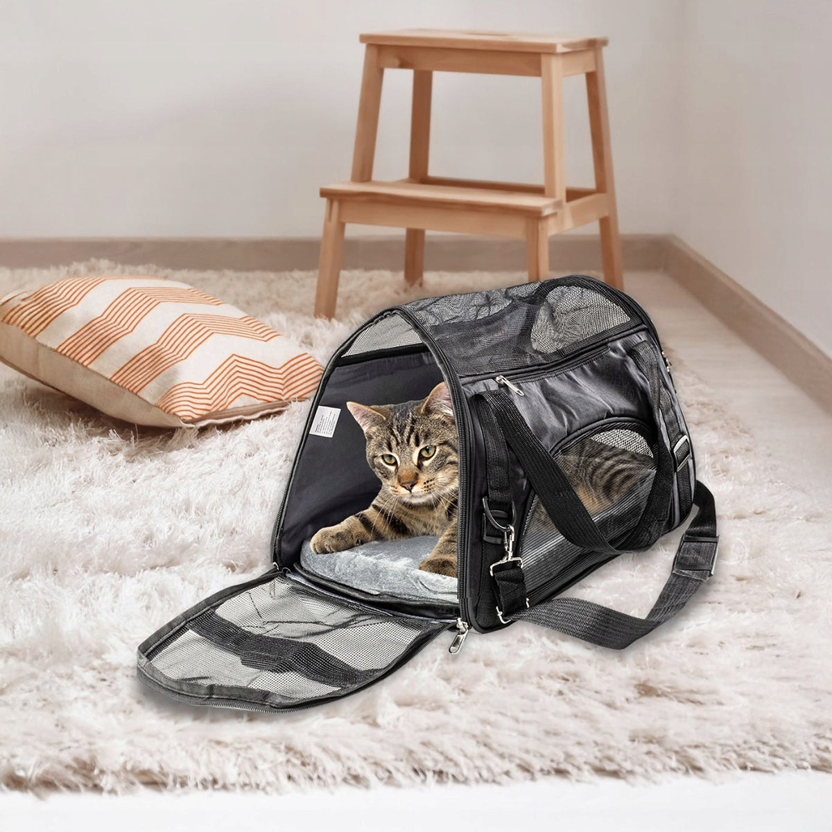 CAT CARRIER DOG RABBIT ANIMALS TRAVEL BAG SOFT ARM MAT Packaging status original