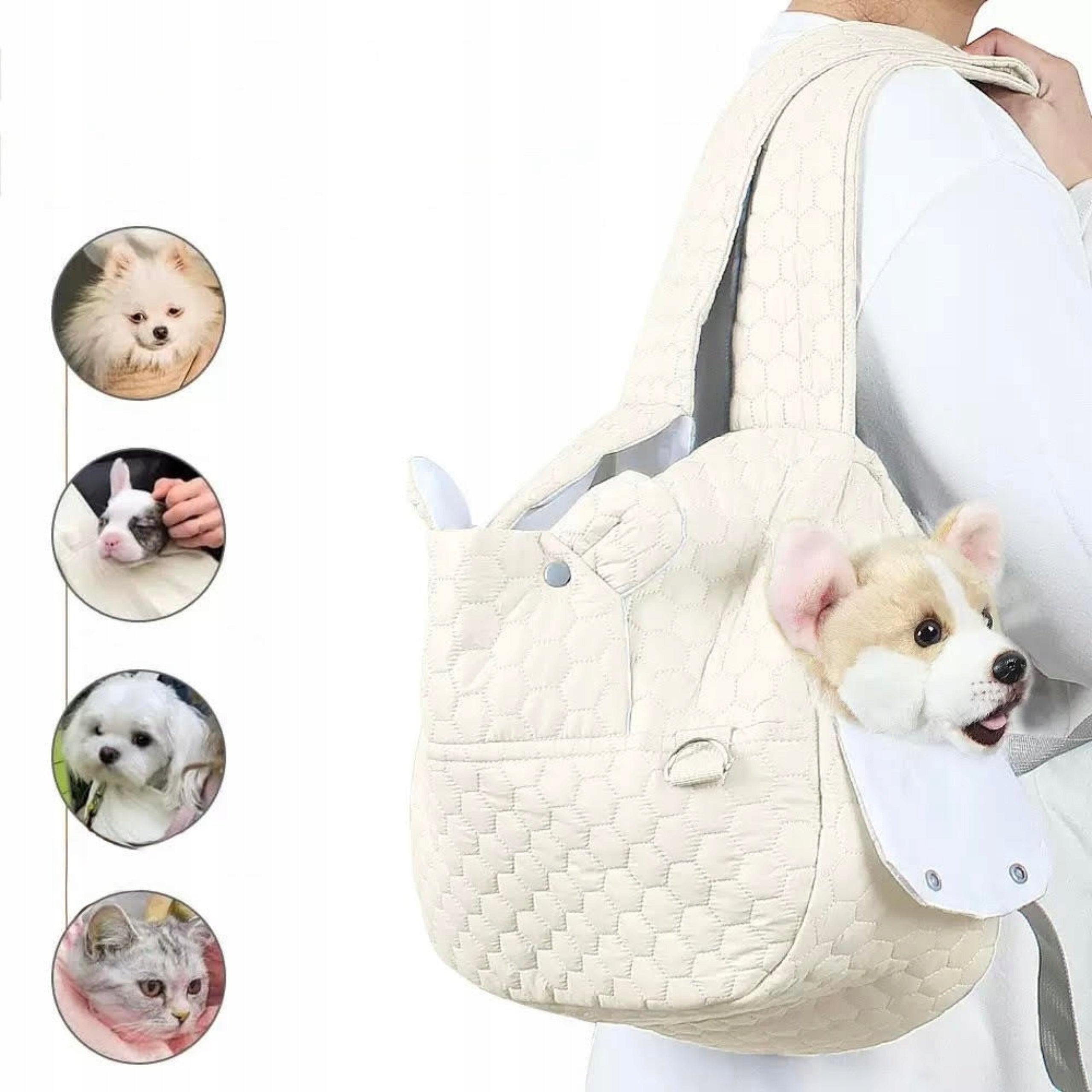 CAT CARRIER TRAVEL BAG FOR SMALL ANIMALS BEIGE SIEMIEC Manufacturer code TRANSPORTER TORBA DLA KOTA