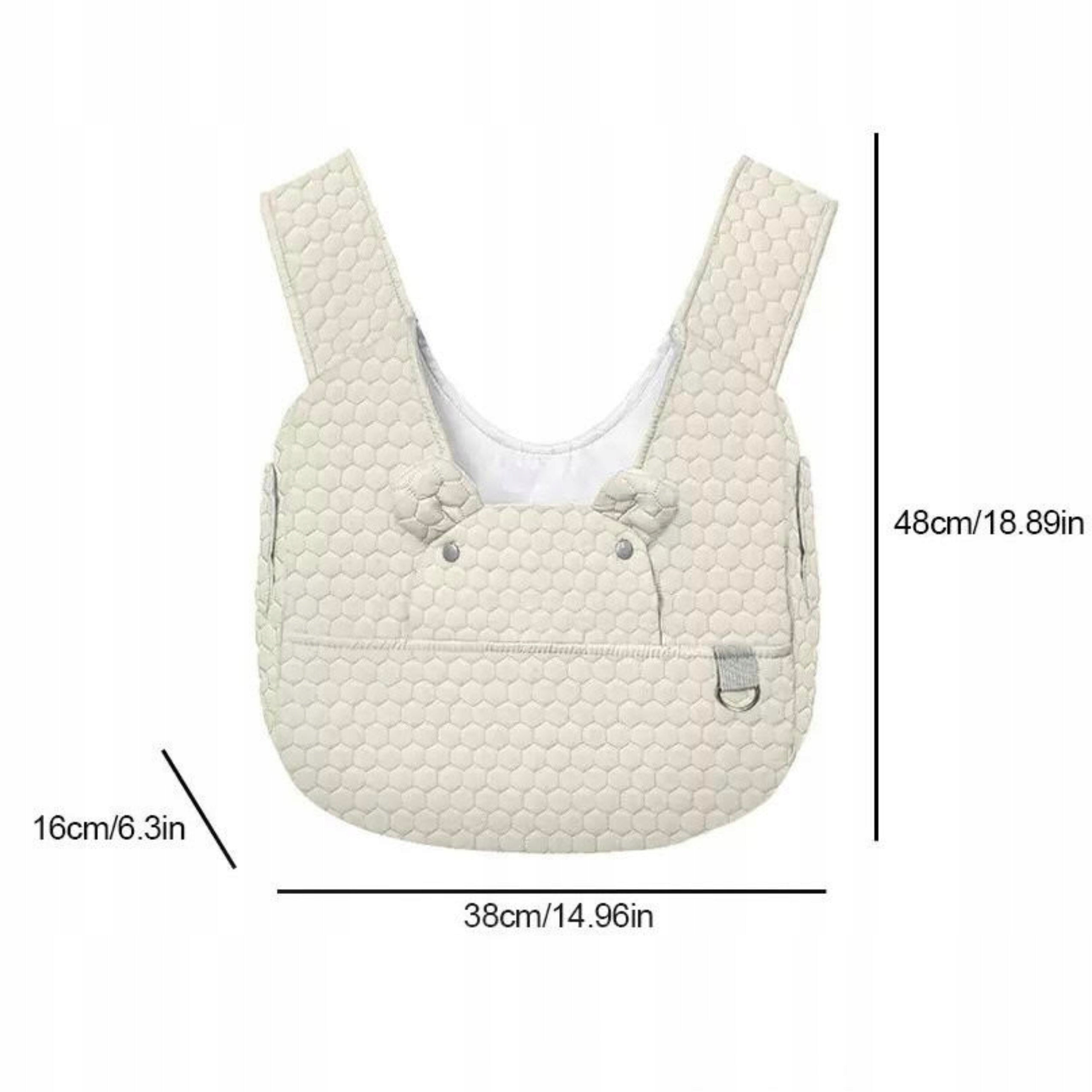 CAT CARRIER TRAVEL BAG FOR SMALL ANIMALS BEIGE SIEMIEC Product width 38 cm